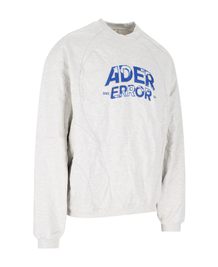 Ader Error Logo Round-necked Sweater In White