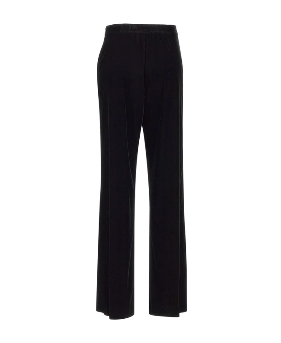 Etro Mid-rise Velvet Straight-leg Pants In Black
