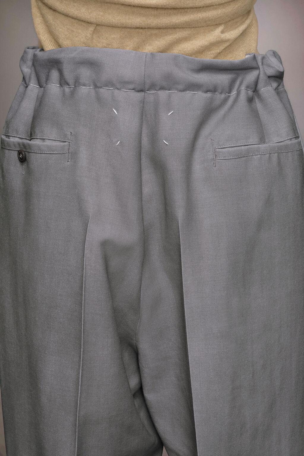 Maison Margiela Woman Grey Trousers In Gray