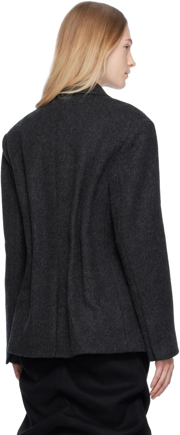 We11 Done Tucked Lapel Suit Jacket In Black