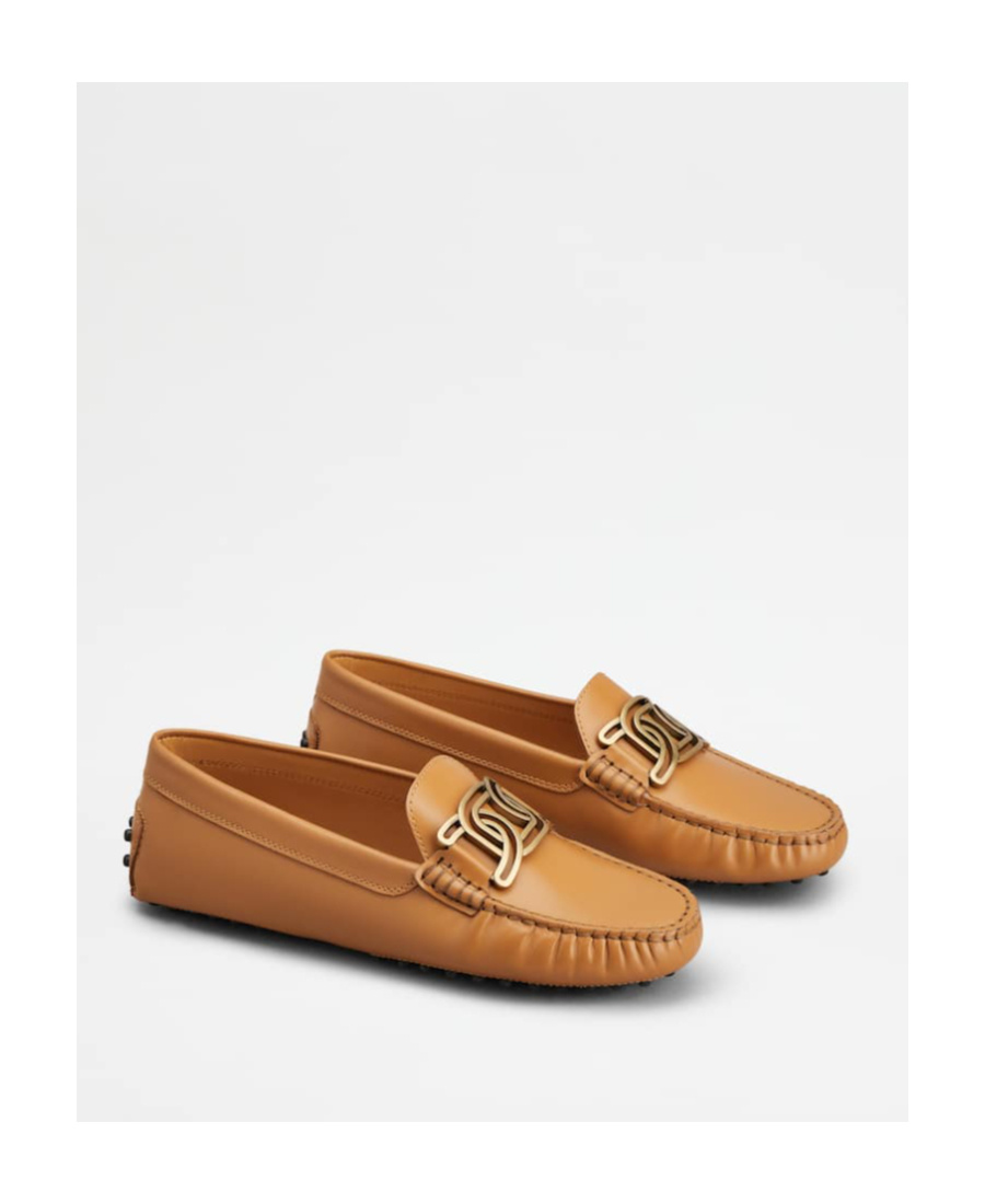 Tod's Chain-link Leather Loafers In Brown