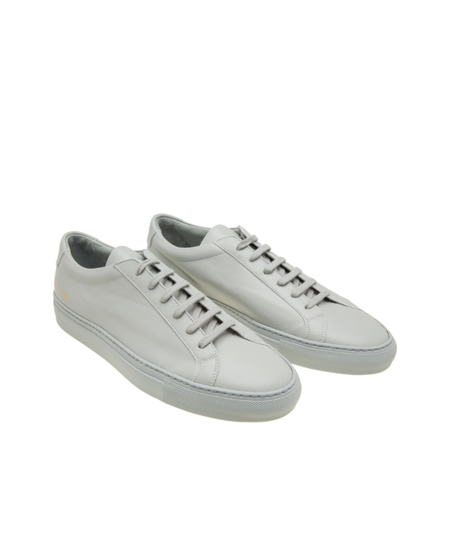 Common Projects White Leather Achille Low Sneakers In Gray