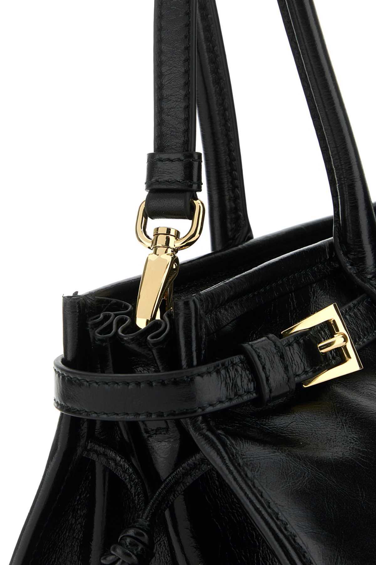 Prada Triangle-logo Tote Bag In Black