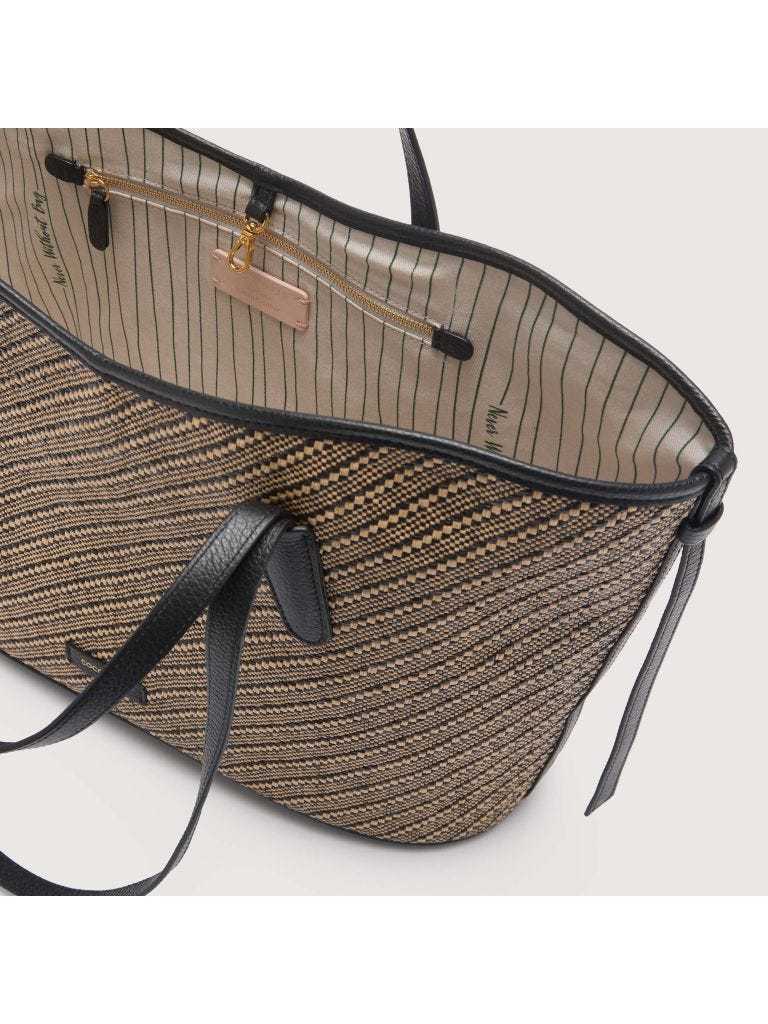 Coccinelle New Never Without Bag Bicolor Straw Large