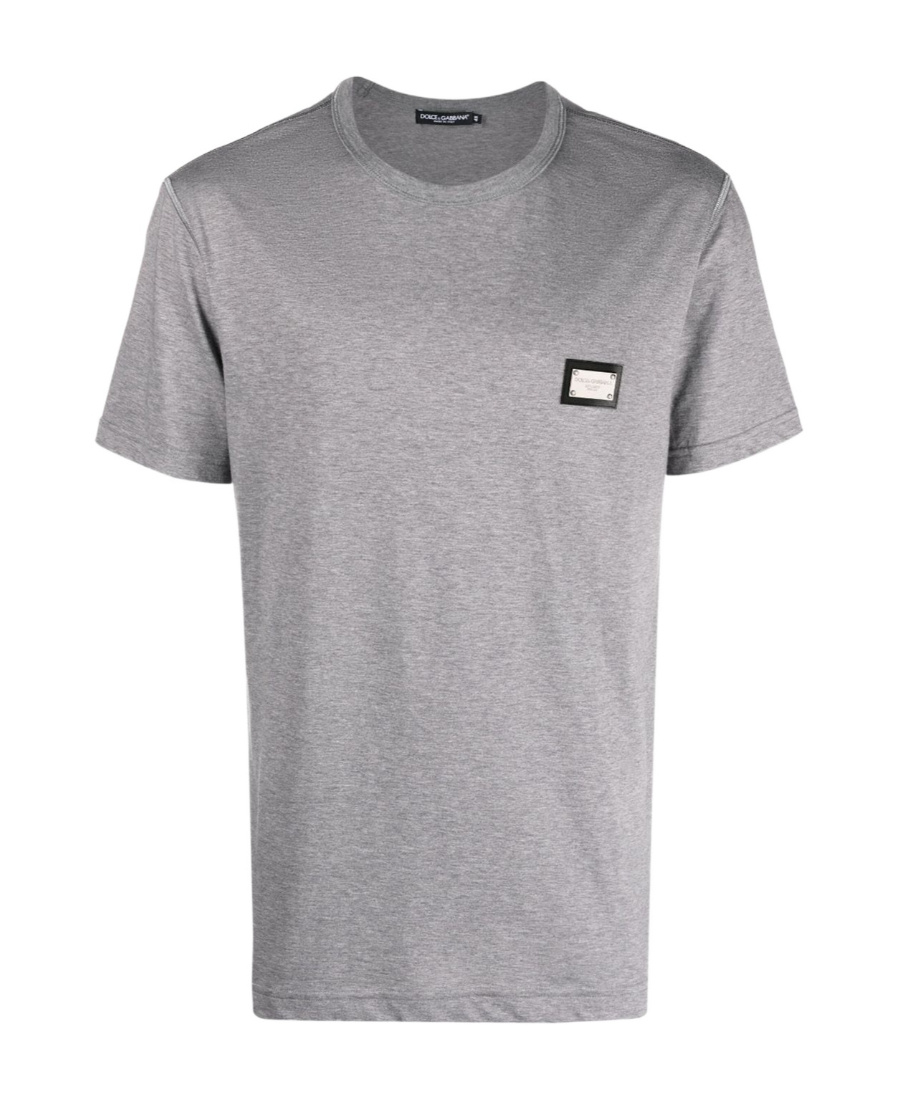 DOLCE & GABBANA DOLCE  GABBANA BRANDED-TAG CREWNECK T-SHIRT