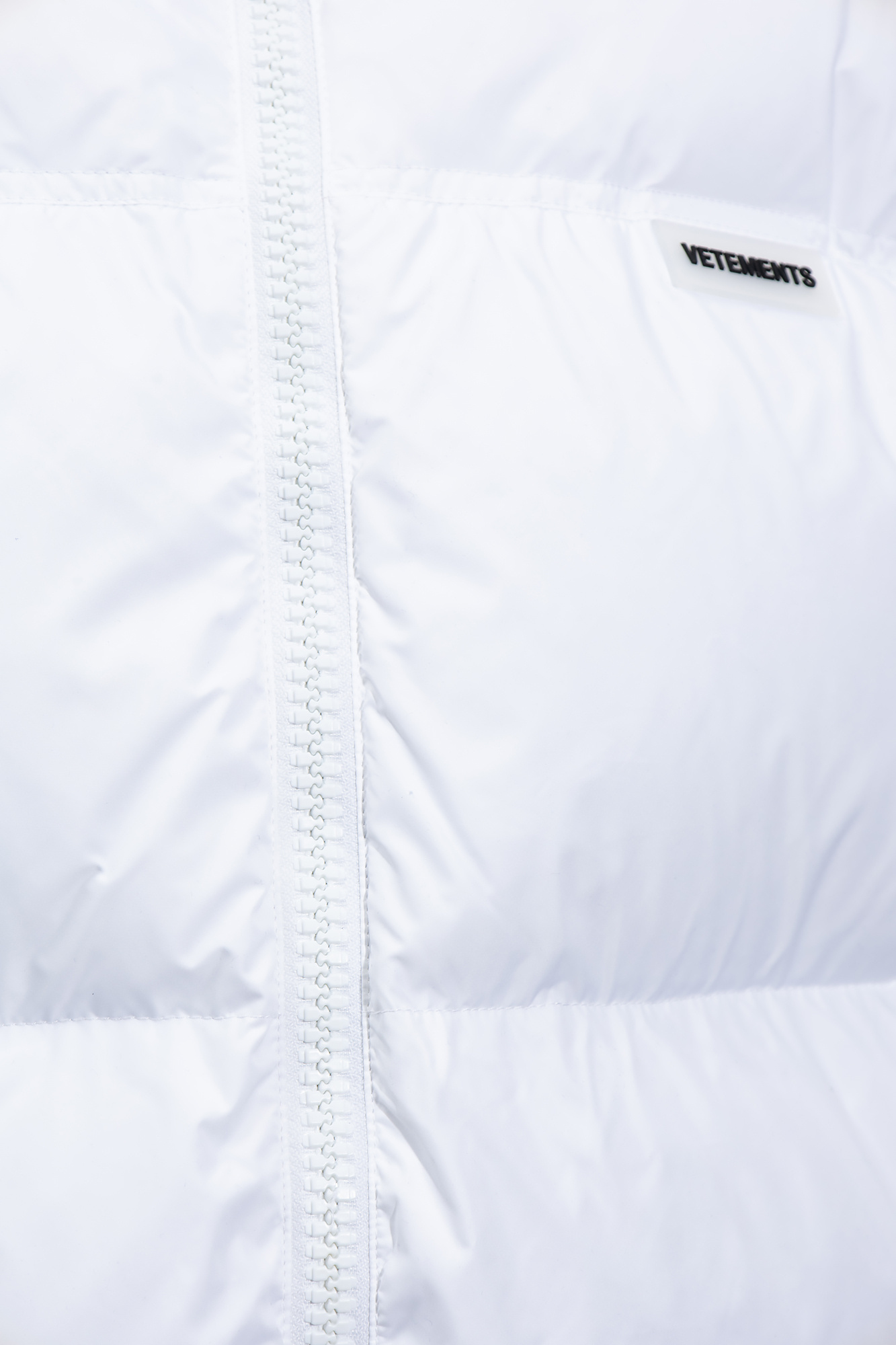 Vetements Logo Down Jacket In White