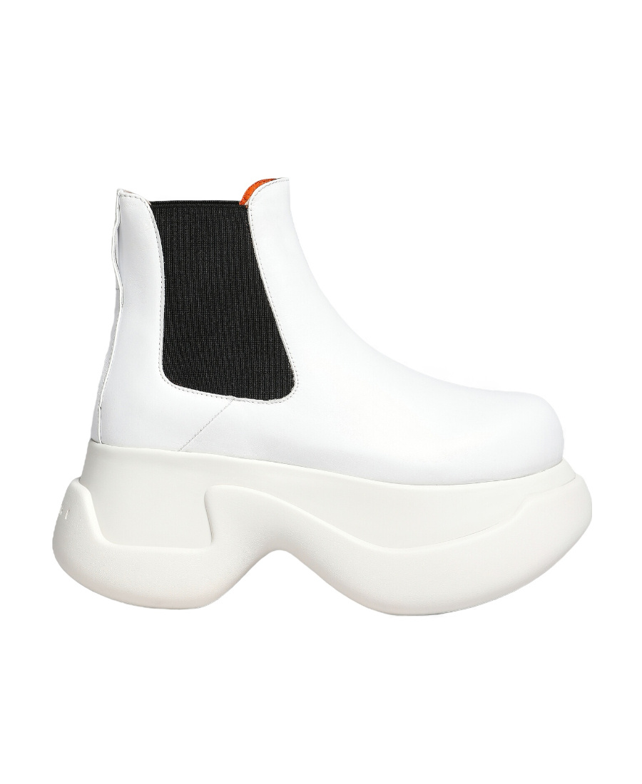 Marni Aras 23 Platform Chelsea Boots In White