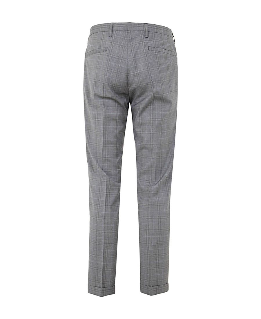 PAUL SMITH CHECK-PRINT STRAIGHT-LEG TROUSERS
