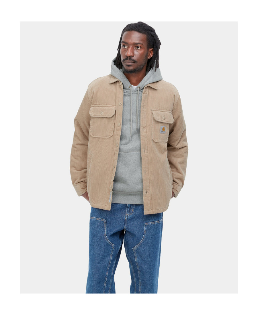 Carhartt Logo-patch Buttoned Shirt In Nude