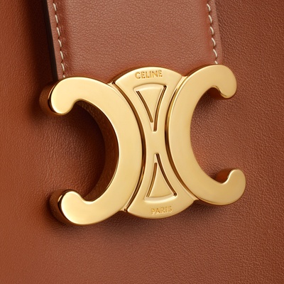 Celine Adjustable Shoulder Strap Shoulder Bag In Brown