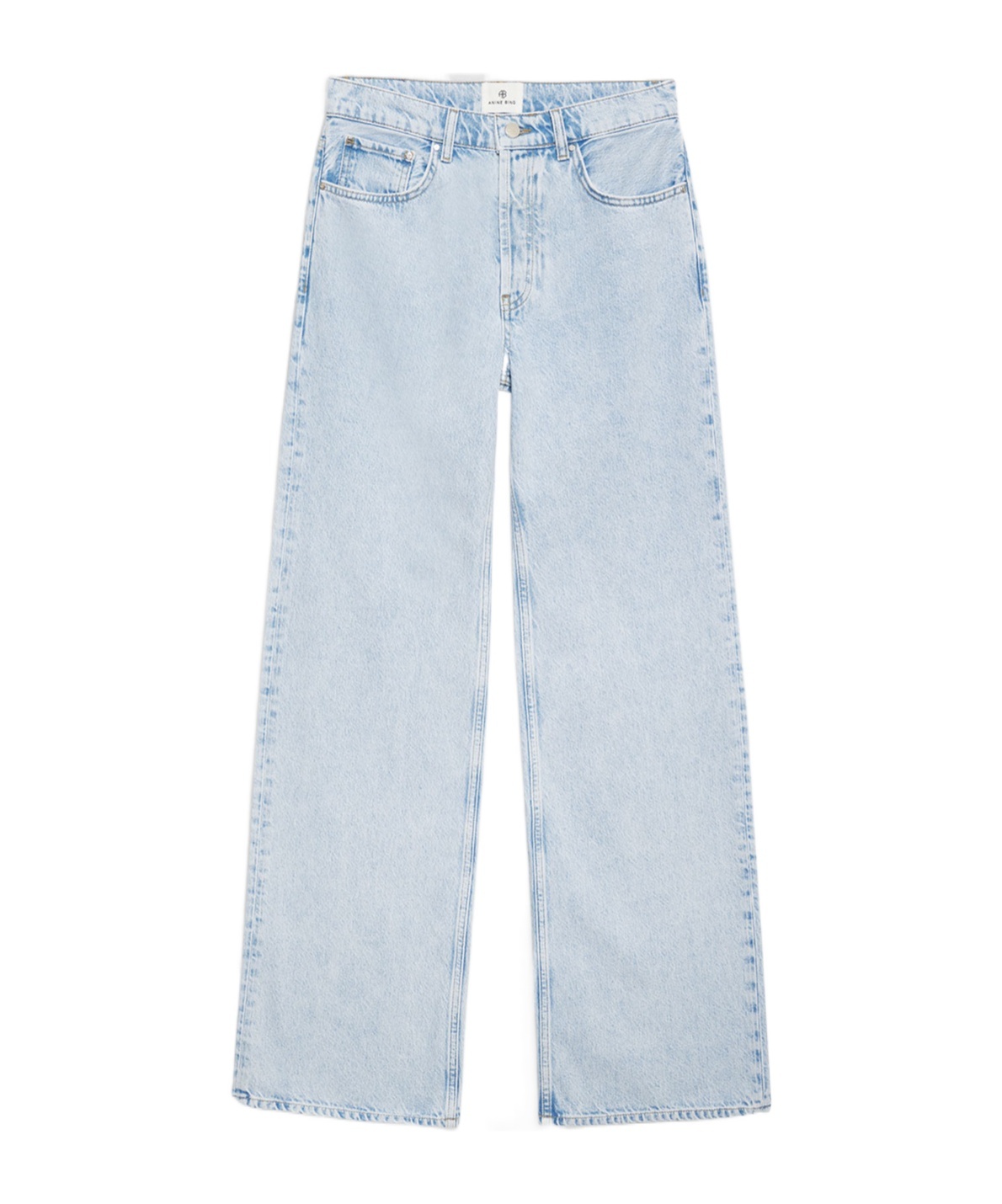 Shop Anine Bing Hugh High-rise Wide-leg Jeans In White