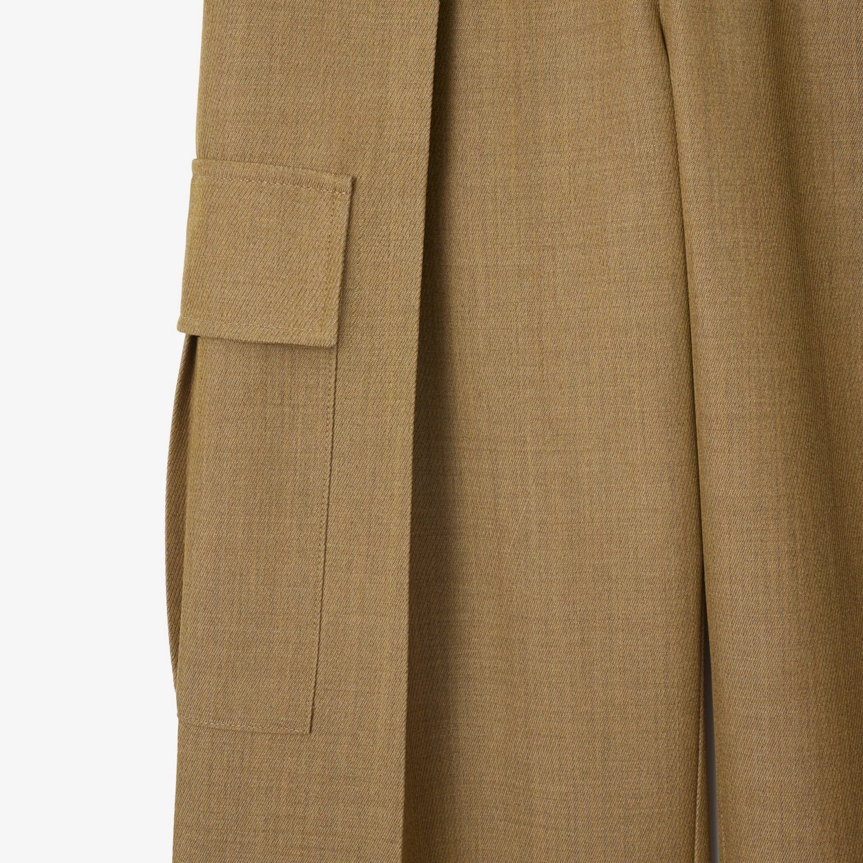 Burberry Wide-leg Wool Cargo Trousers In Brown