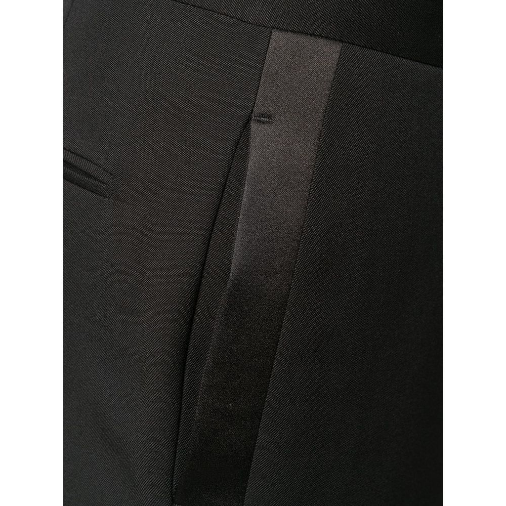 Saint Laurent Side-stripe Tailored Trousers In Black