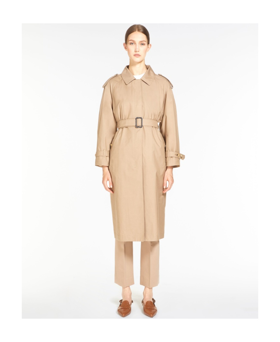 Max Mara Single-breasted Trench Coat In Brown