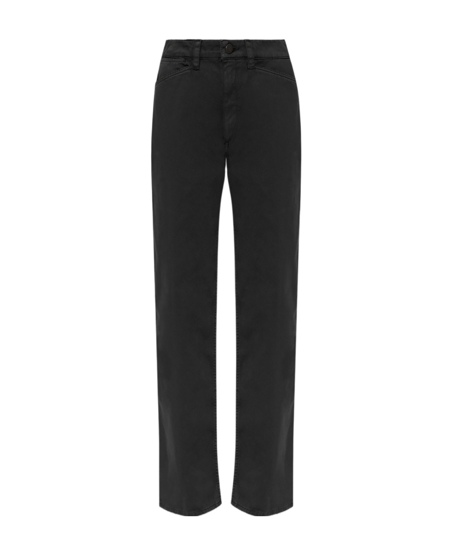 Lemaire Wide-leg Cotton Trousers In Black