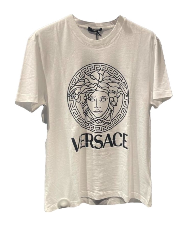 Versace Logo T-shirt In Nude