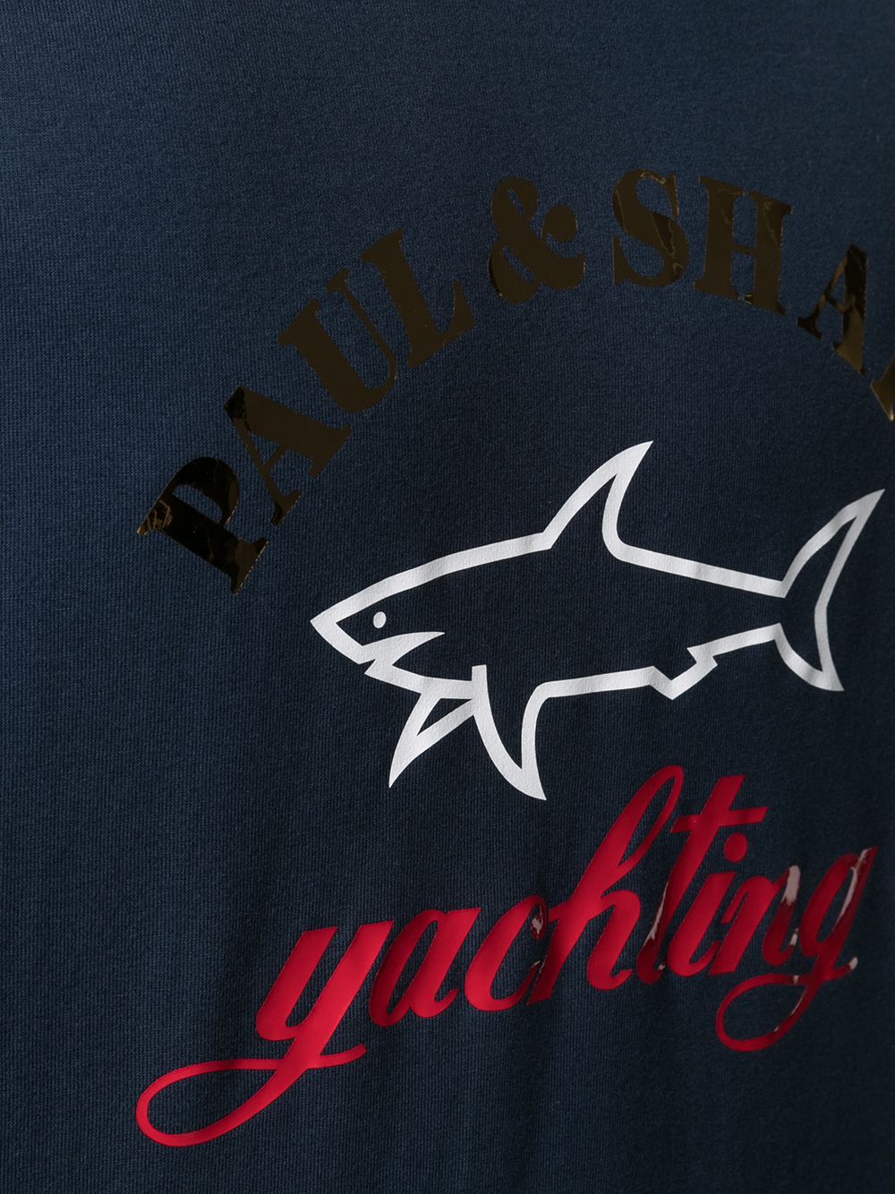 Paul & Shark Shark Logo-embroidered T-shirt In Black