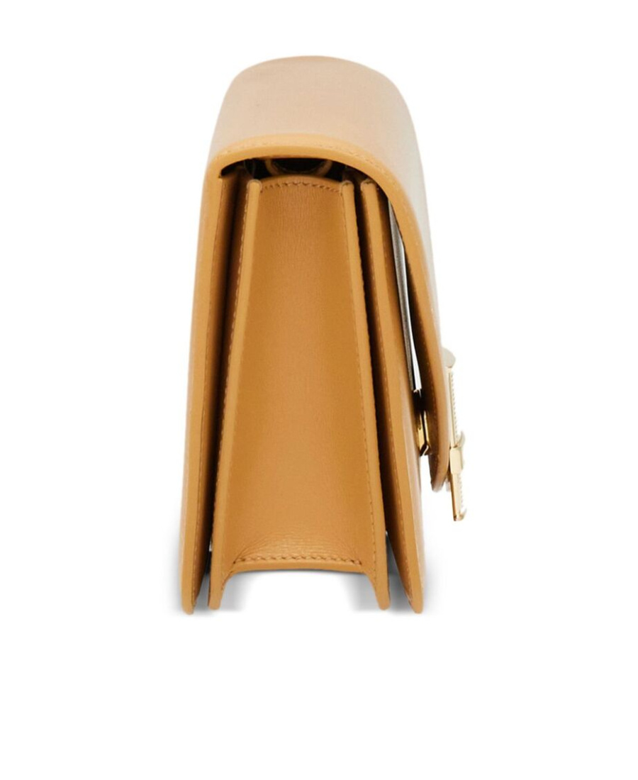 Ferragamo Fiamma Beige Crossbody Bag For Women In Brown