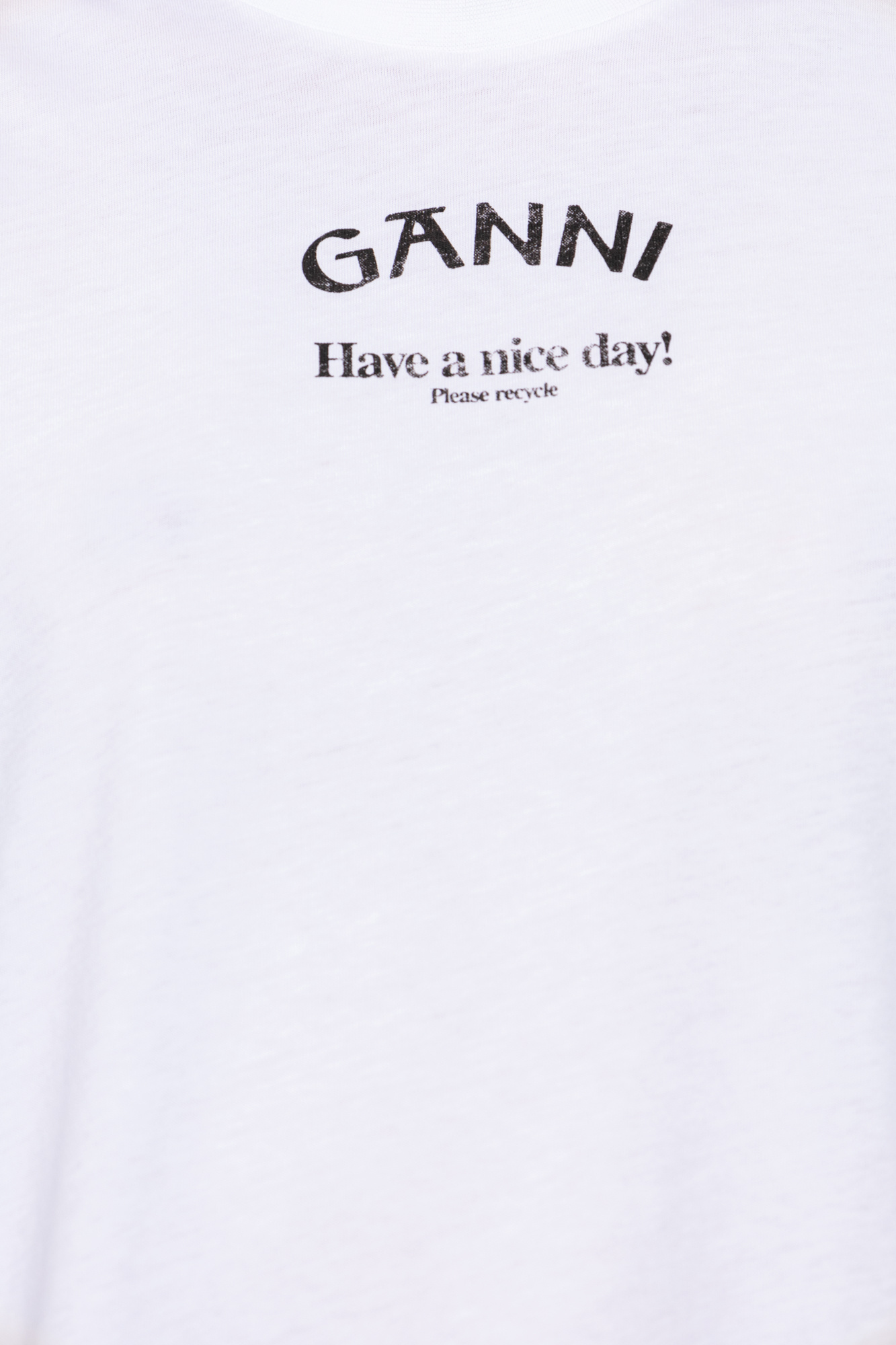 Ganni Thin Jersey Relaxed O-neck T-shirt Bright White Xxs In White