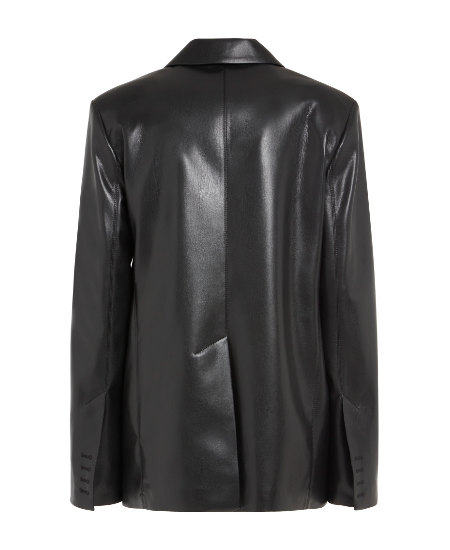 Nanushka Single-breasted Long-sleeved Jacket In Black