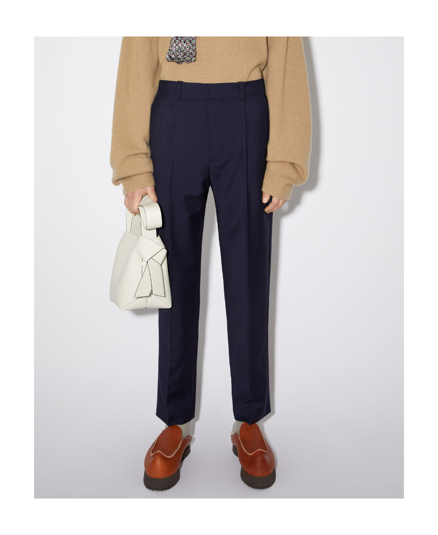Acne Studios Concealed-front Fastening Chinos In Black