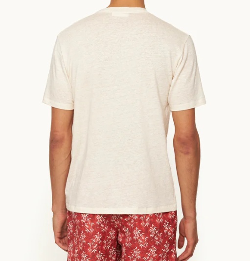Orlebar Brown Ob Standard Linen-blend Jersey T-shirt In White