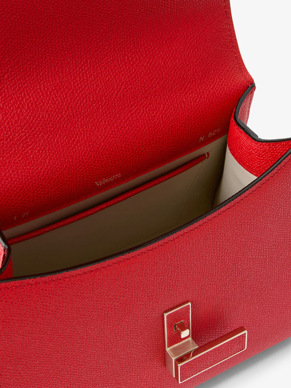 Valextra Iside Leather Mini Tote Bag In Red