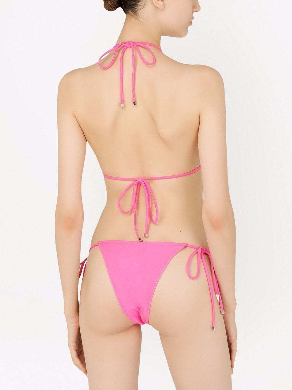 Dolce & Gabbana Halterneck Triangle Bikini In Pink