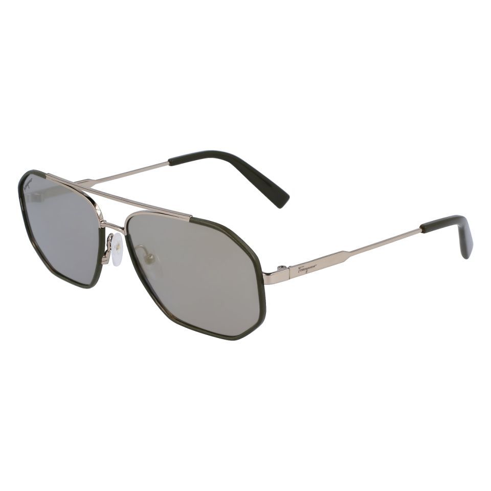 Ferragamo 60mm Navigator Sunglasses In Gray