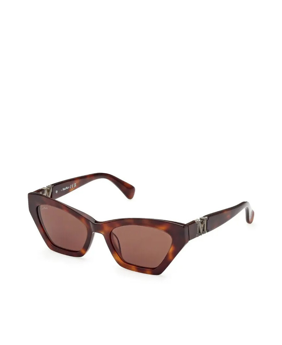 Max Mara Monogram Acetate Cat-eye Sunglasses In Brown