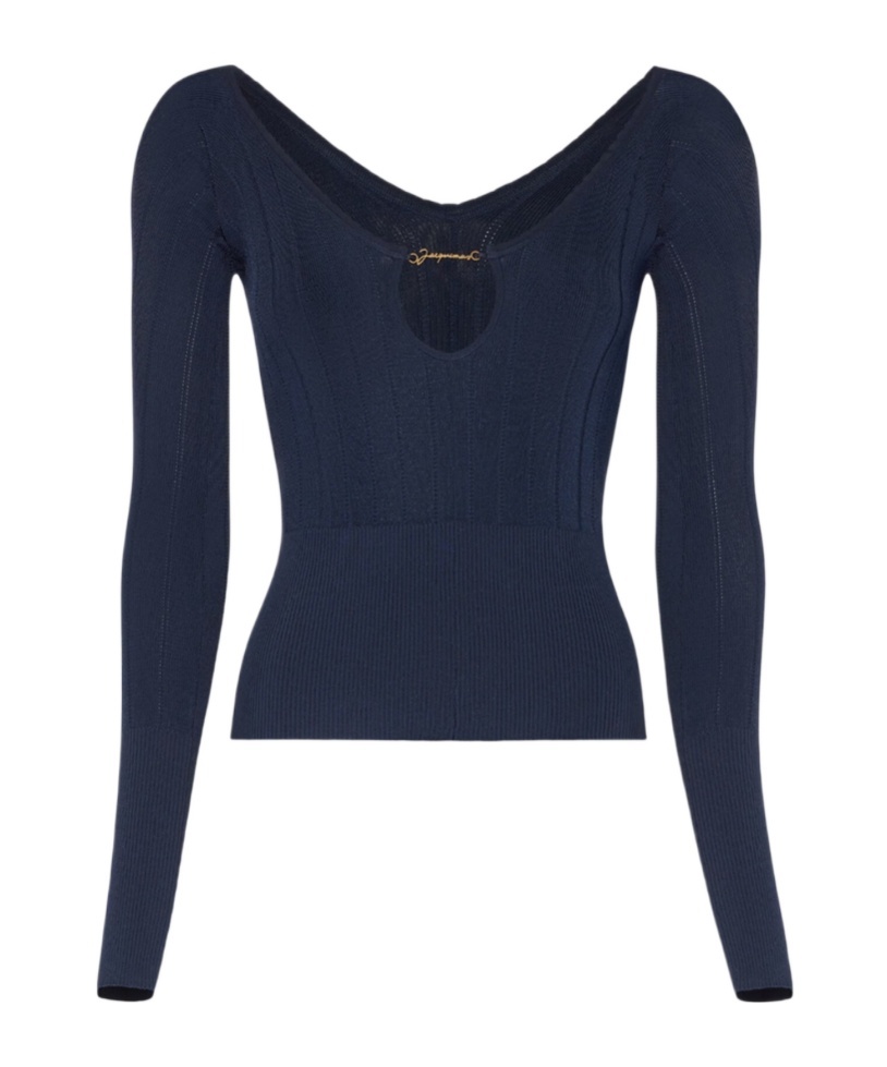 Jacquemus Long-sleeved Sweater In Black