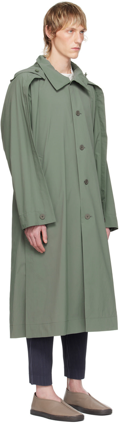 Shop Issey Miyake Single-breasted Windbreaker In Gray