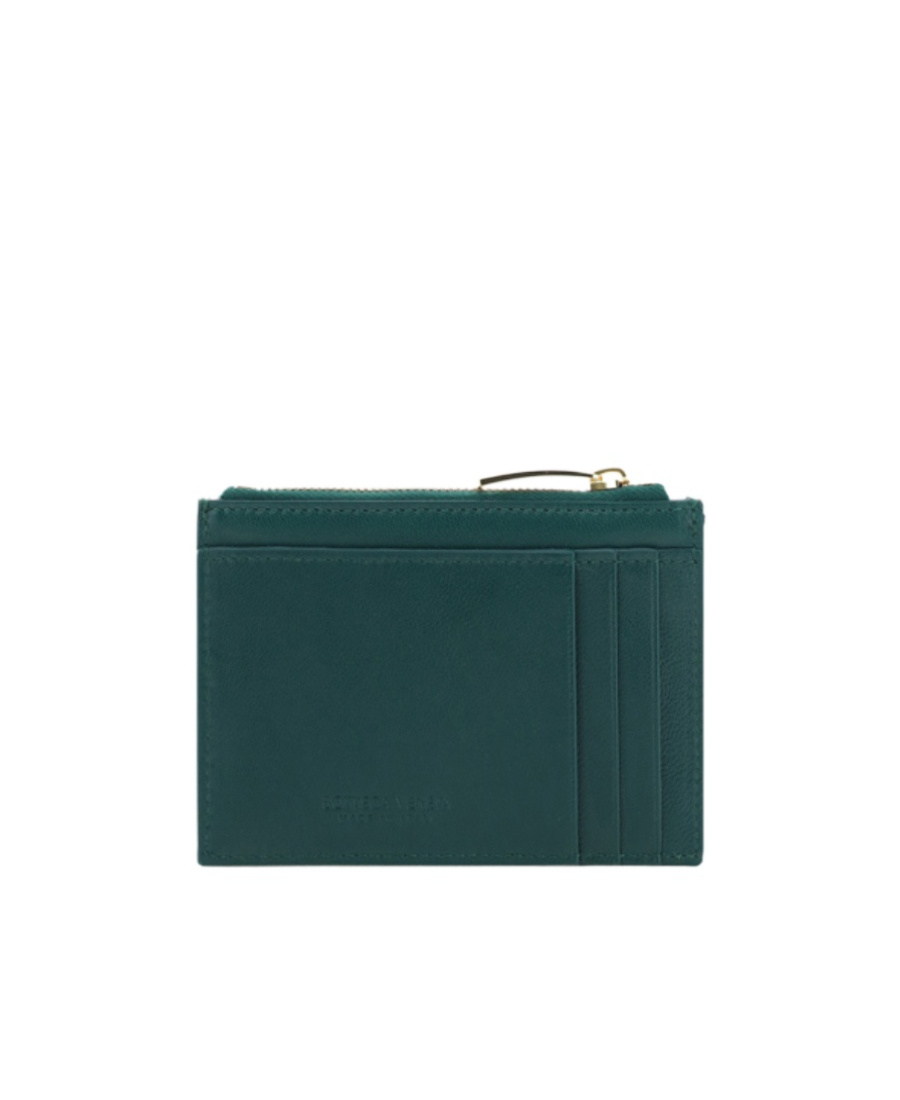 Bottega Veneta Cassette Leather Wallet In Green