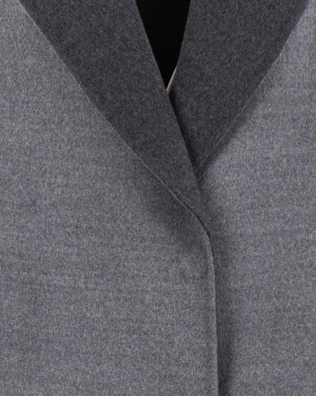 Fabiana Filippi Robe Coat With Notched Lapel And Pockets In Black