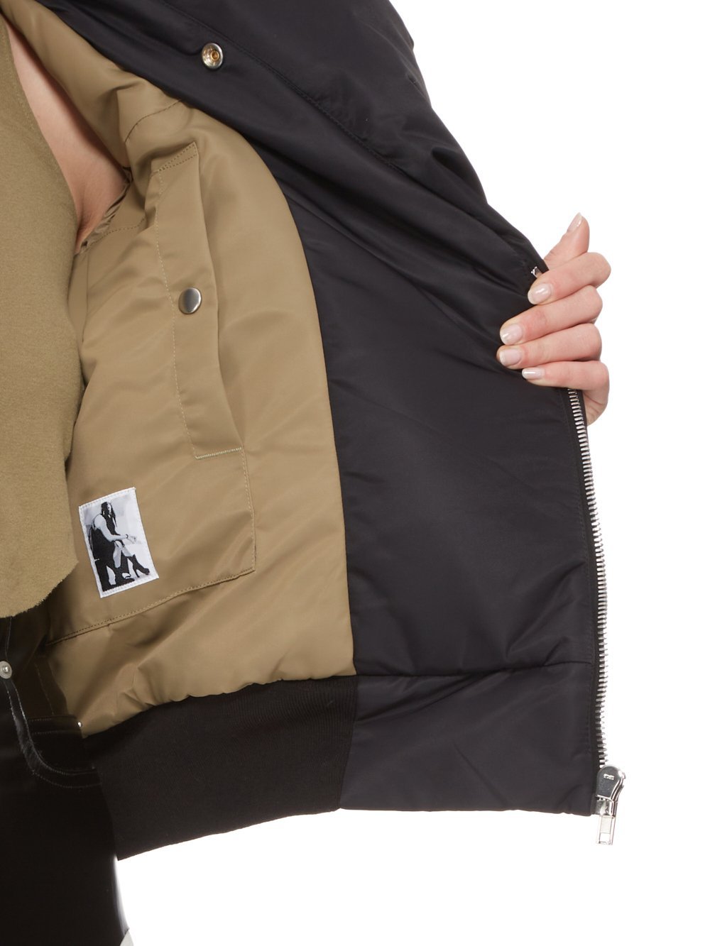 Rick Owens Doll Padded Bomber Jacket In Black
