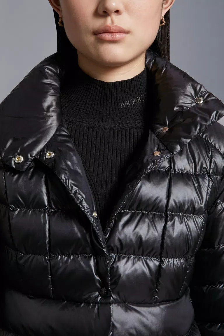 Moncler Aminia Short Down Jacket In Black