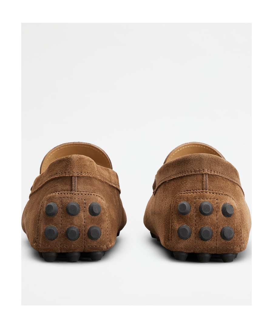 Tod's Round-toe Suede Loafers In Brown