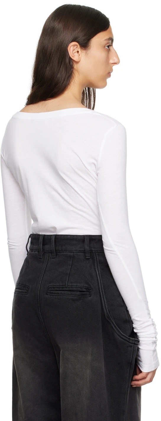 We11 Done Printed Long-sleeved T-shirt In White