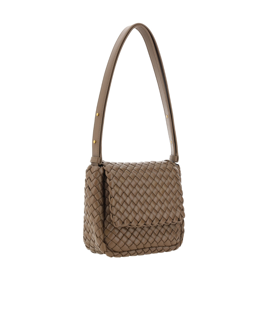 Bottega Veneta Cobble Mini Shoulder Bag In Brown