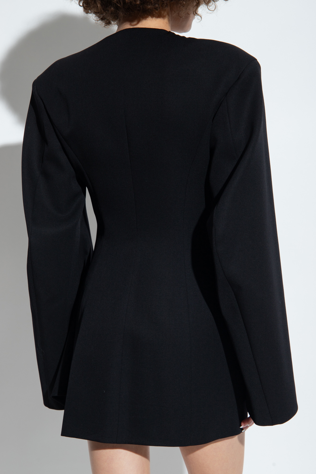 Attico The  Zip-up Mini Dress In Black