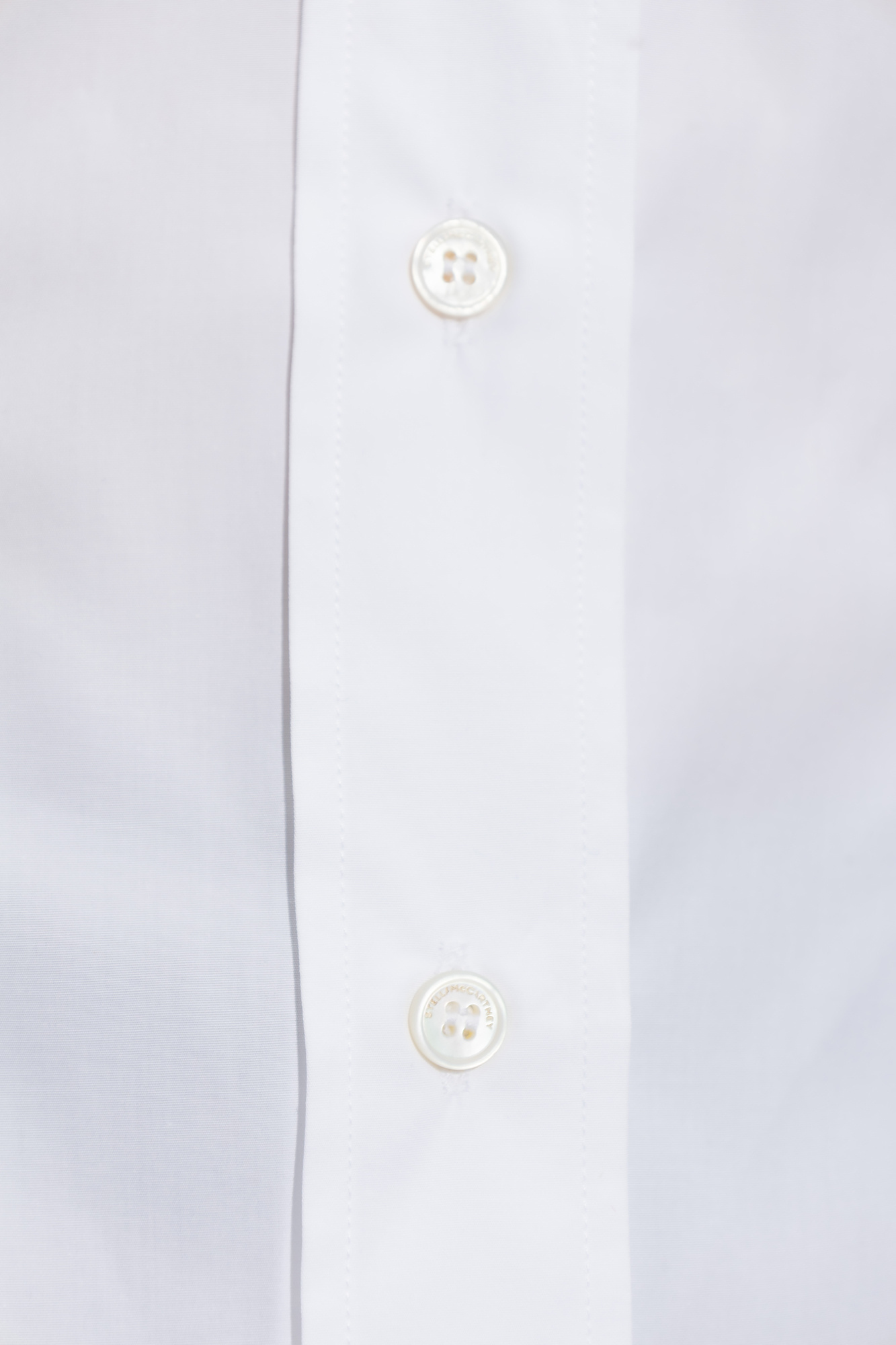 Stella Mccartney Collared Cotton Peplum Shirt In White