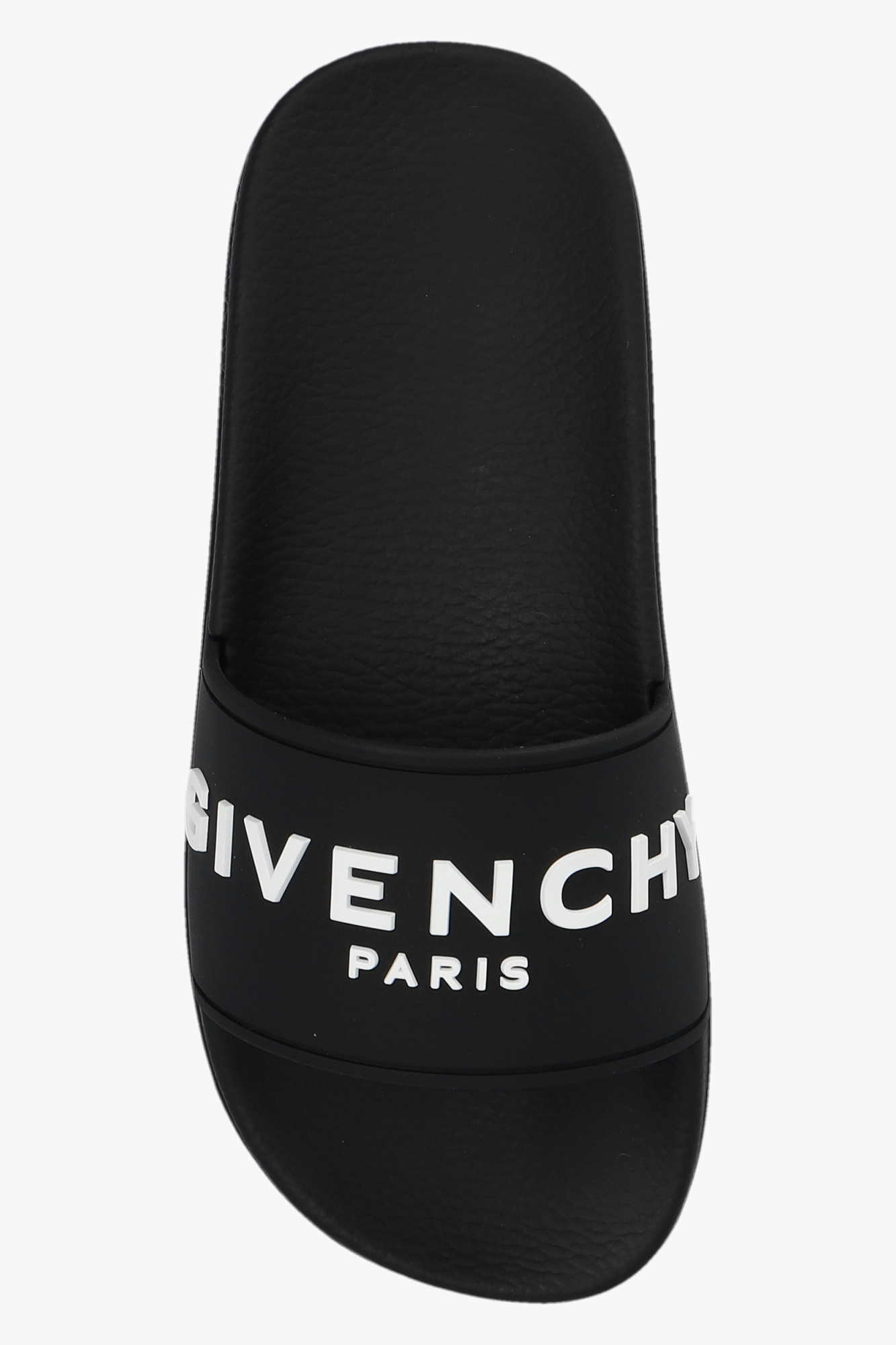 Shop Givenchy Slide Flat Sandals In Recycled Rubber In Black
