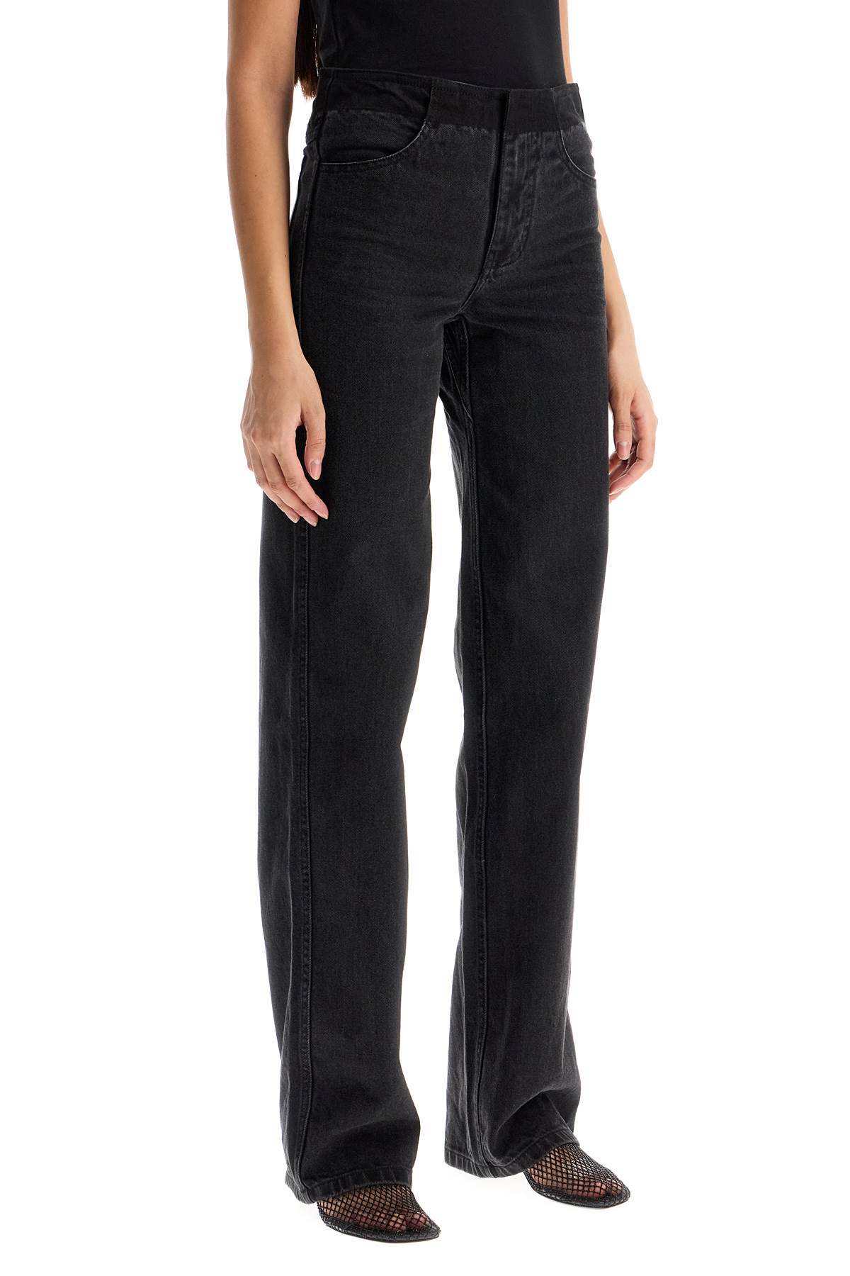 Christopher Esber Low-waisted Deconstructed Jeans In Black