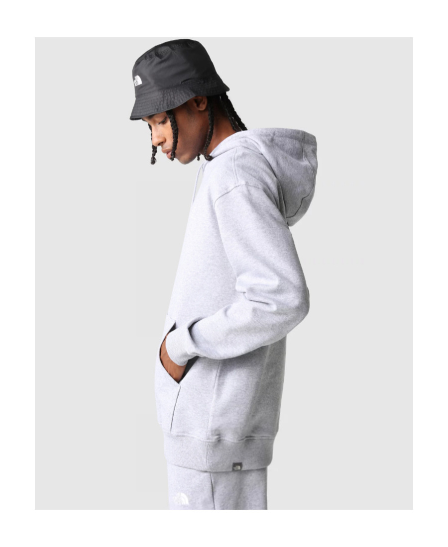 The North Face Logo Hooded Sweater In Gray