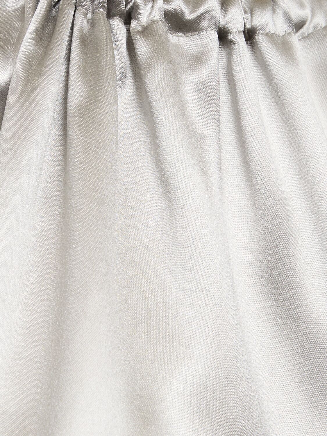 Loulou Studio Morene Silk Blend Halter Neck Long Dress In Gray