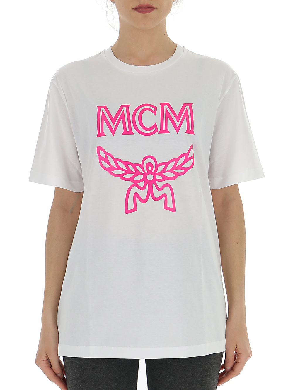 Mcm Classic Logo T-shirt In White