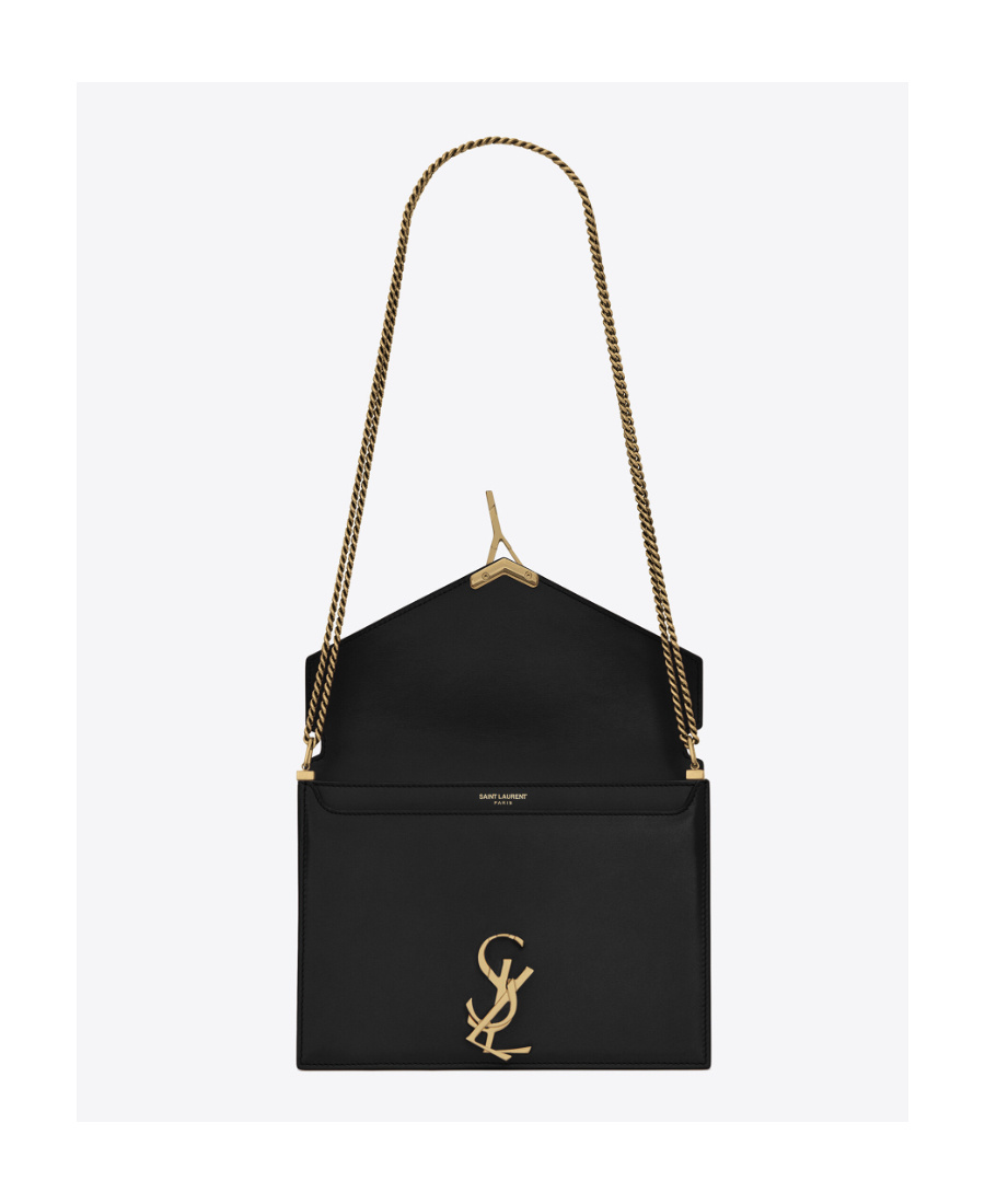 Saint Laurent Cassandra Monogram Shoulder Bag In Black
