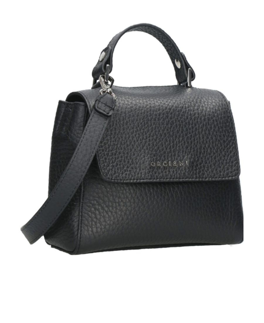 Orciani Logo Shoulder Bag In Black