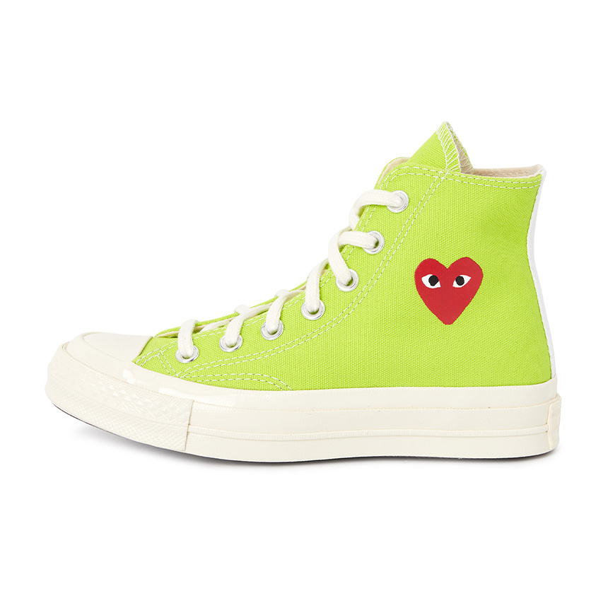 Comme Des Garçons Round Toe Sneakers In Green