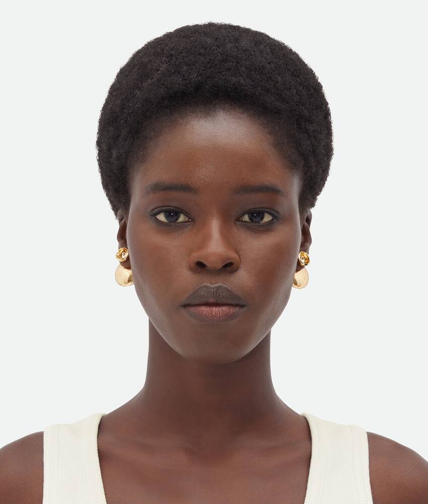 Bottega Veneta Concave Earrings In Yellow